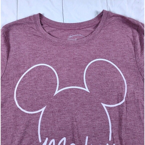 Disney Mickey Outline  T-shirt Women's Size L Purple Short Sleeve Mickey Mouse - Picture 4 of 10